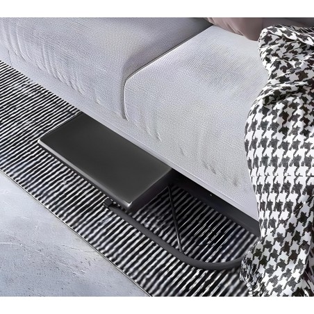 Mesa Auxiliar Plegable con Altura Ajustable, Forma de C, con 3 Alturas (de 63,5 a 76 cm), 3 Ángulos Ajustables, Portátil