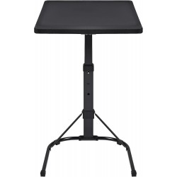 Mesa Auxiliar Plegable con Altura Ajustable, Forma de C, con 3 Alturas (de 63,5 a 76 cm), 3 Ángulos Ajustables, Portátil