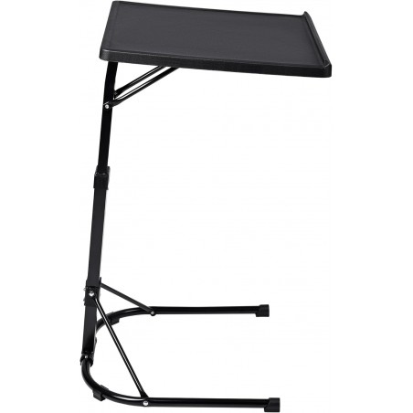 Mesa Auxiliar Plegable con Altura Ajustable, Forma de C, con 3 Alturas (de 63,5 a 76 cm), 3 Ángulos Ajustables, Portátil