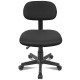 Silla de Oficina Sin Reposabrazos con Soporte Lumbar y Ruedas, Barata, Ergonómica, Giratoria con Altura Ajustable Negra