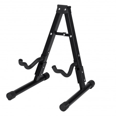 Soporte de suelo para guitarra plegable Base tipo A con estructura metálica, acolchado protector y patas antideslizantes