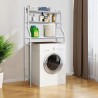 Estantería de Baño sobre Inodoro o Lavadora | Ahorra Espacio con 3 Baldas | Mueble organizador para toallas, ropa
