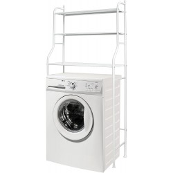 Estantería de Baño sobre Inodoro o Lavadora | Ahorra Espacio con 3 Baldas | Mueble organizador para toallas, ropa