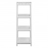 Estantería Auxiliar Portátil Multiusos para Baño, Cocina, 4 Baldas Perforadas, Higiénica, Ligera, Fabricada en PP Blanca