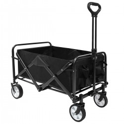 Carro de Mano Plegable con Ruedas | Carrito Multiusos Ideal Playa, Compra, Jardín o Camping | Carga hasta 60kg Auxiliar