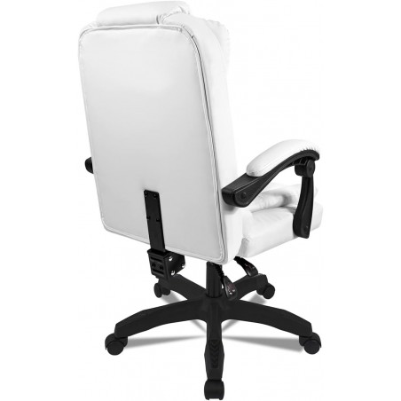 Sillón o Silla de Oficina Director cómodo con Ruedas ergonómico reclinable Piel sintética Acolchado y Giratorio. Estudio