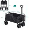 Carro de Mano Plegable con Ruedas Grandes Todoterreno | Carrito Multiusos Ideal Playa, Compra, Jardín o Camping | 150 kg