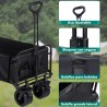 Carro de Mano Plegable con Ruedas Grandes Todoterreno | Carrito Multiusos Ideal Playa, Compra, Jardín o Camping | 150 kg