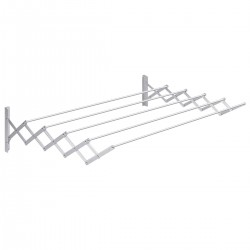 Tendedero de Pared Extensible - Barra para Secar Ropa en Acero Inoxidable PARED AM-ARL2512 con Sistema Plegable