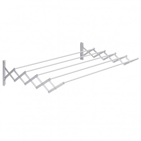 Tendedero de Pared Extensible - Barra para Secar Ropa en Acero Inoxidable PARED AM-ARL2512 con Sistema Plegable
