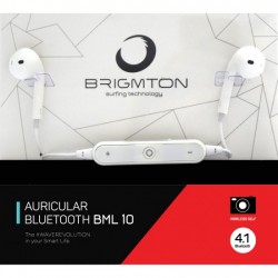 AURICULARES BRIGMTON BML-10 BLUETOOTH BLANCO