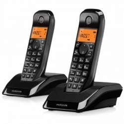 TELEFONO MOTOROLA DECT S1202 NEGRO Y BLANCO DUO