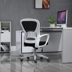 SILLA DE OFICINA AM-OC32-WHITE/BLACK