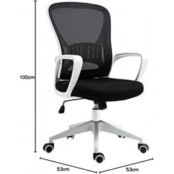 SILLA DE OFICINA AM-OC32-WHITE/BLACK