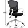 SILLA DE OFICINA AM-OC32-WHITE/BLACK