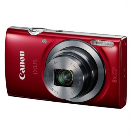 CAMARA CANON IXUS 160 FUNDA+8GB 20 MPX ROJA