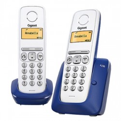 TELEFONO GIGASET A230 DECT DUO BLANCO/AZUL