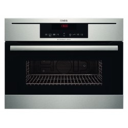 MICR. AEG KR-8403021 M + HORNO DISPLAY INOX