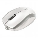 RATON LOGITECH MOUSE M125 BLANCO CABLE OPTICO USB