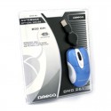 RATON OMEGA MINI OM-261 BLANCO/AZUL CABLE USB