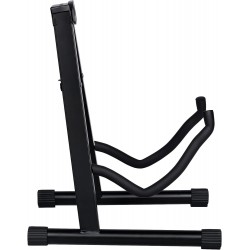 Soporte de suelo para guitarra plegable Base tipo A con estructura metálica, acolchado protector y patas antideslizantes