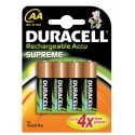 PILAS DURACELL AA RECARGABLES 2450 mAh BLI/4