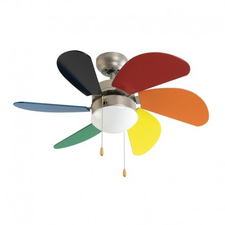 VENTILADOR TECHO FM VT90 JUNIOR 80CM 6A50W COLORS