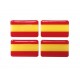 4x Pegatinas Bandera de España 3D