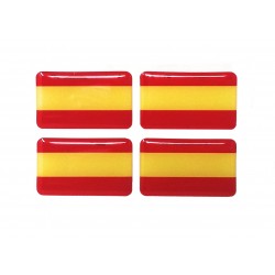 4x Pegatinas Bandera de España 3D