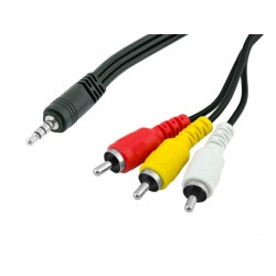 Cable de 3 RCA a Mini Jack 3.5 mm - 1.2m
