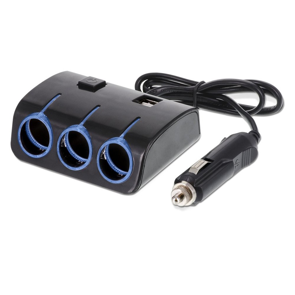 Toma 3 Triple 3-USB de mechero de coche cargador adaptador enchufe - China  Cargador de mechero de coche, cargador de coche