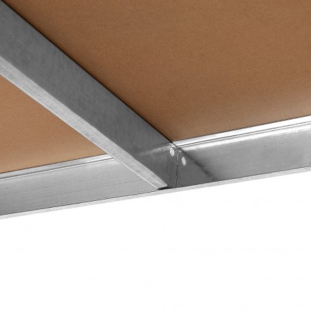 Estantería Metálica Almacenaje de Acero Galvanizado + 5 Baldas MDF, 180 x 90 x 40cm, Modular, Baldas Ajustables