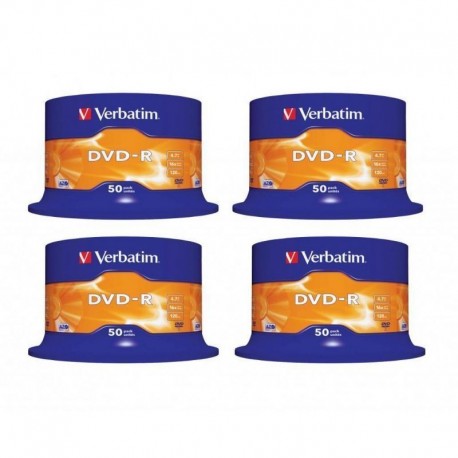 4 Tarrinas de 50 DVD-R Verbatim 4,7GB X 16