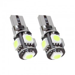 2 BOMBILLAS COCHE T10 5 SMD LED CANBUS