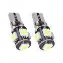 2 BOMBILLAS COCHE T10 5 SMD LED CANBUS