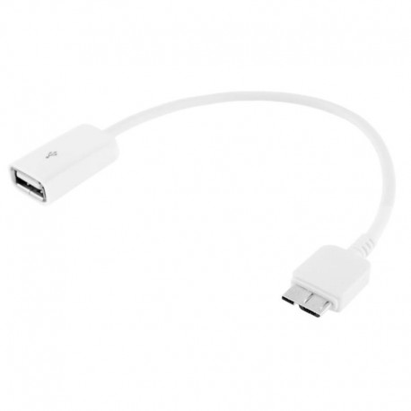 CABLE OTG MICRO USB 3.0 NOTE 3 BLANCO