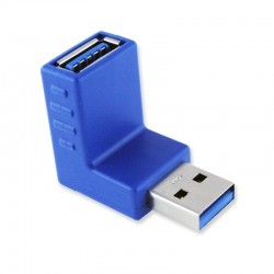 Adaptador USB Macho-Hembra 3.0 CODO 90º