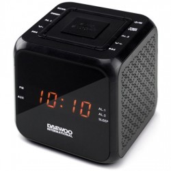 RAD/REL DAEWOO DCR-450 DOBLE ALARMA FM NEGRO