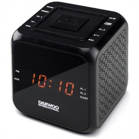 RAD/REL DAEWOO DCR-450 DOBLE ALARMA FM NEGRO