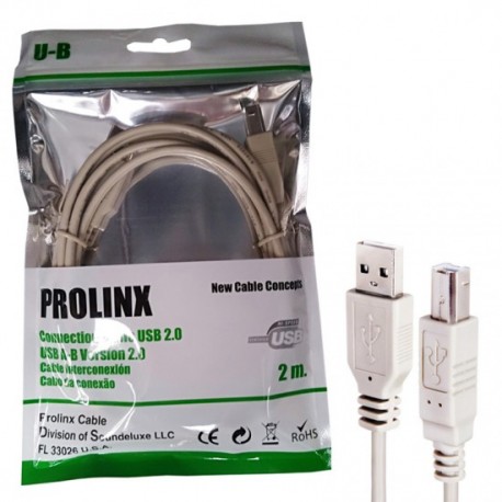 CABLE PROLINX U-B USB TIPA A-B 2 METROSBEYGE