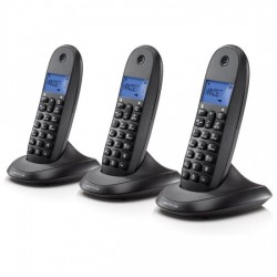 TELEFONO MOTOROLA DECT C1003 NEGRO TRIO