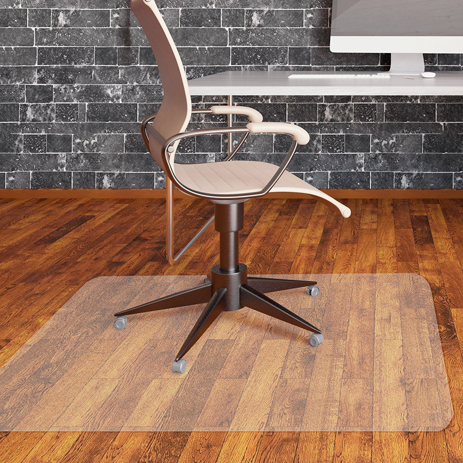 (SU)Silla de escritorio para el hogar, alfombrilla para silla de oficina  para suelos, alfombra protectora de madera suave