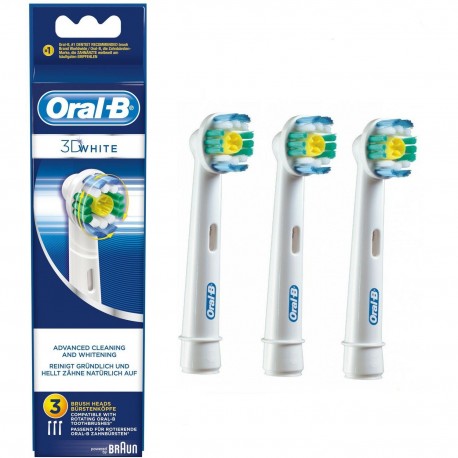 3 x Recambios Original Braun Oral-B 3D White