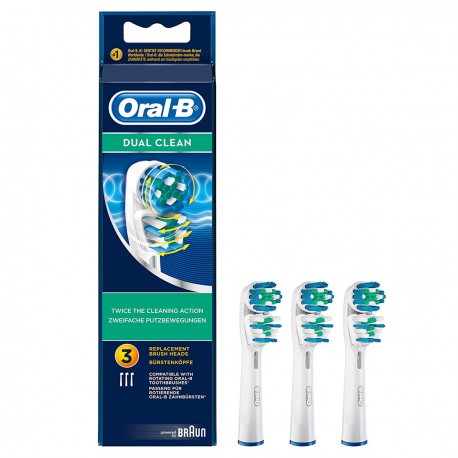 3 x Recambios Original Braun Oral-B Dual Clean