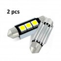 2 Bombillas LED 3SMD C5W para Coche