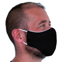 Mascarilla Proteccion Facial Lavable Reutilizable - Negra