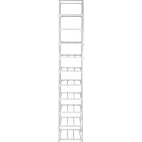 Zapatero Organizador de Zapatos T-LOVENDO con 10 Baldas Estrecho 30x45x174 cm Armario Abierto de Tubos Metálicos Negro