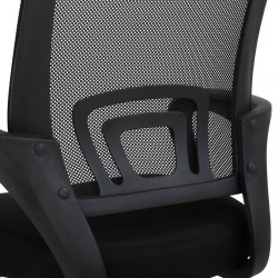 Silla de Oficina o Escritorio ergonómica con Soporte Lumbar, Malla Transpirable, Regulable en Altura, Ruedas antiarañazo