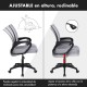 Silla de Oficina o Escritorio ergonómica con Soporte Lumbar, Malla Transpirable, Regulable en Altura, Ruedas antiarañazo