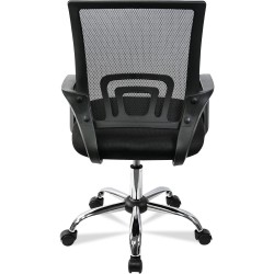 Silla de Oficina o Escritorio Ergonómica con Ruedas y Soporte Lumbar. Juvenil. Altura Regulable. Giratoria 360 grados